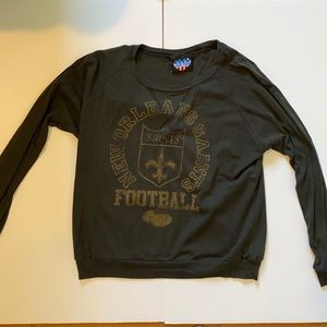 New Orleans Saints black long sleeve tee